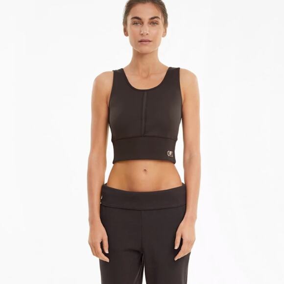 NEW Puma Exhale Yoga Crop Top x Cara Delavigne - Picture 5 of 7